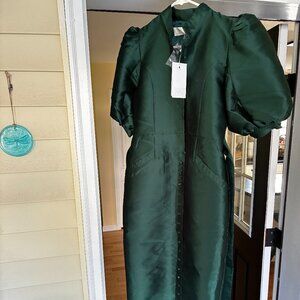 Destree Amoako Dress (hunter green, NWT)